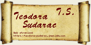 Teodora Sudarac vizit kartica
